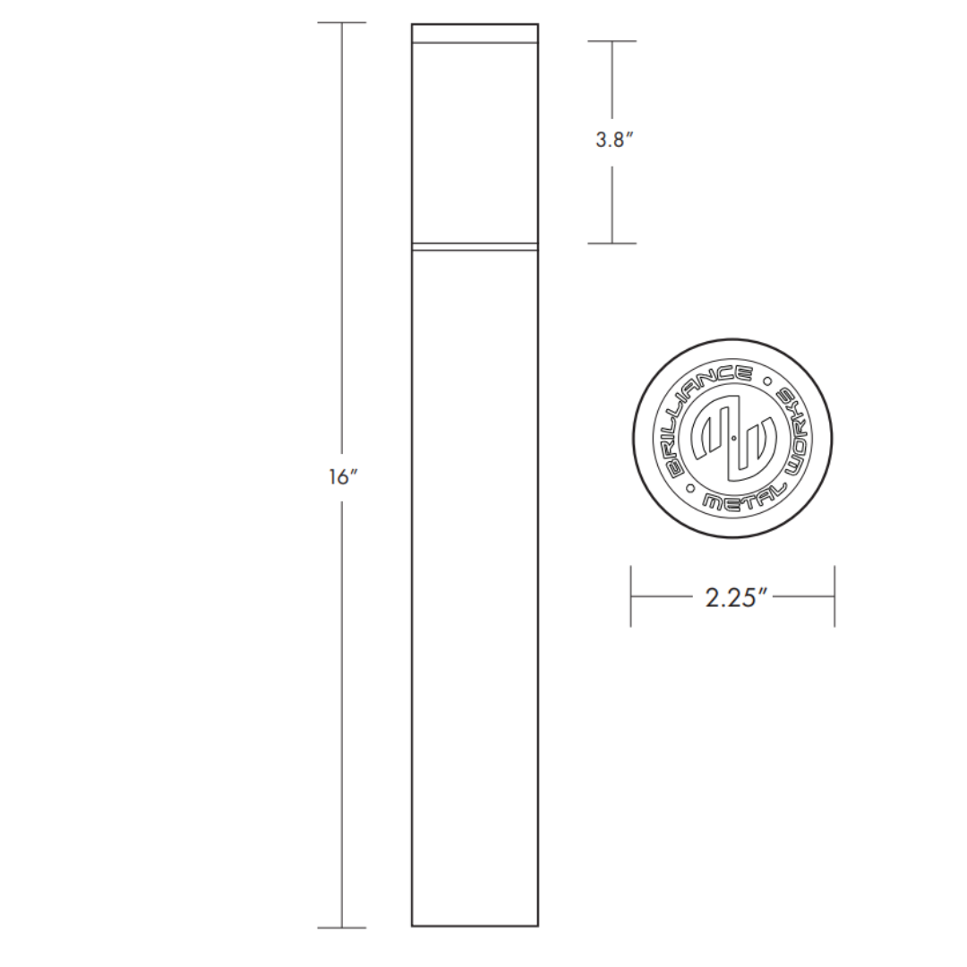 Brilliance Olympic Low Voltage MR16 Brass Bollard Path Light Outdoor Landscape Lighting