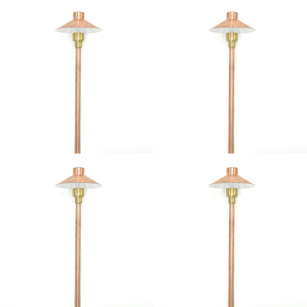 Tulay BH 18" Copper Path Light 4x/8x/12x G4 2W Dimmable 2700K Package Low Voltage Landscape Lighting