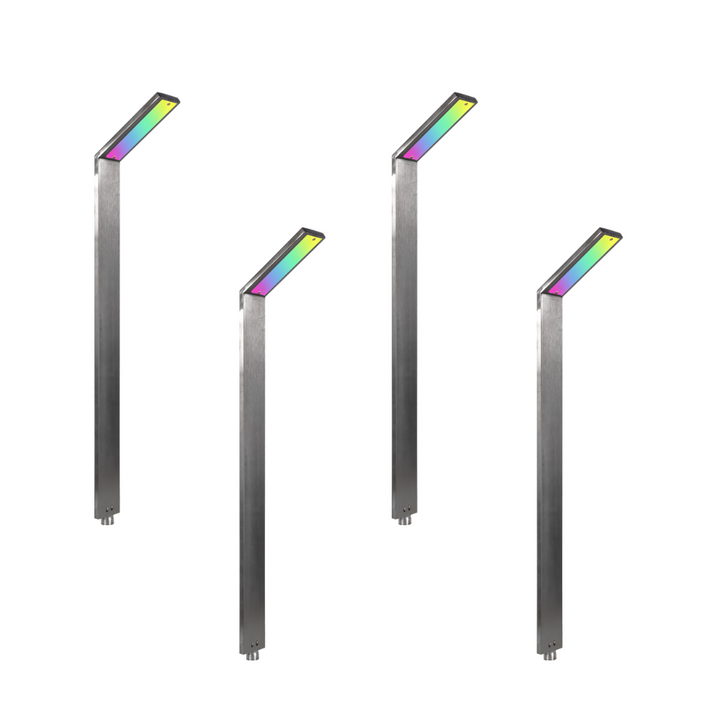 CDPSR59 4x/8x/12x Package Wifi Smart RGBCW 3W Stainless Steel Directional Pathway Light LED Bollard Landscape Lighting