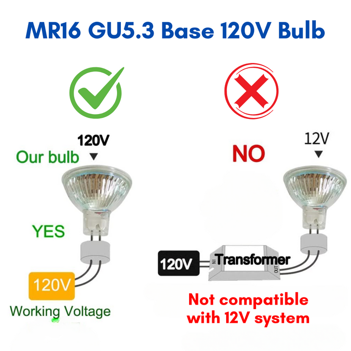 MR16 5W 12V LED Vidrio GU5.3 Bombilla | Accesorio de iluminación de paisaje