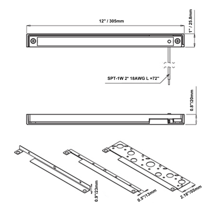 HL12B04 4x/8x/12x Package 4W 12" Solid Brass Integrated LED Hardscape Light Low Voltage Landscape Lighting