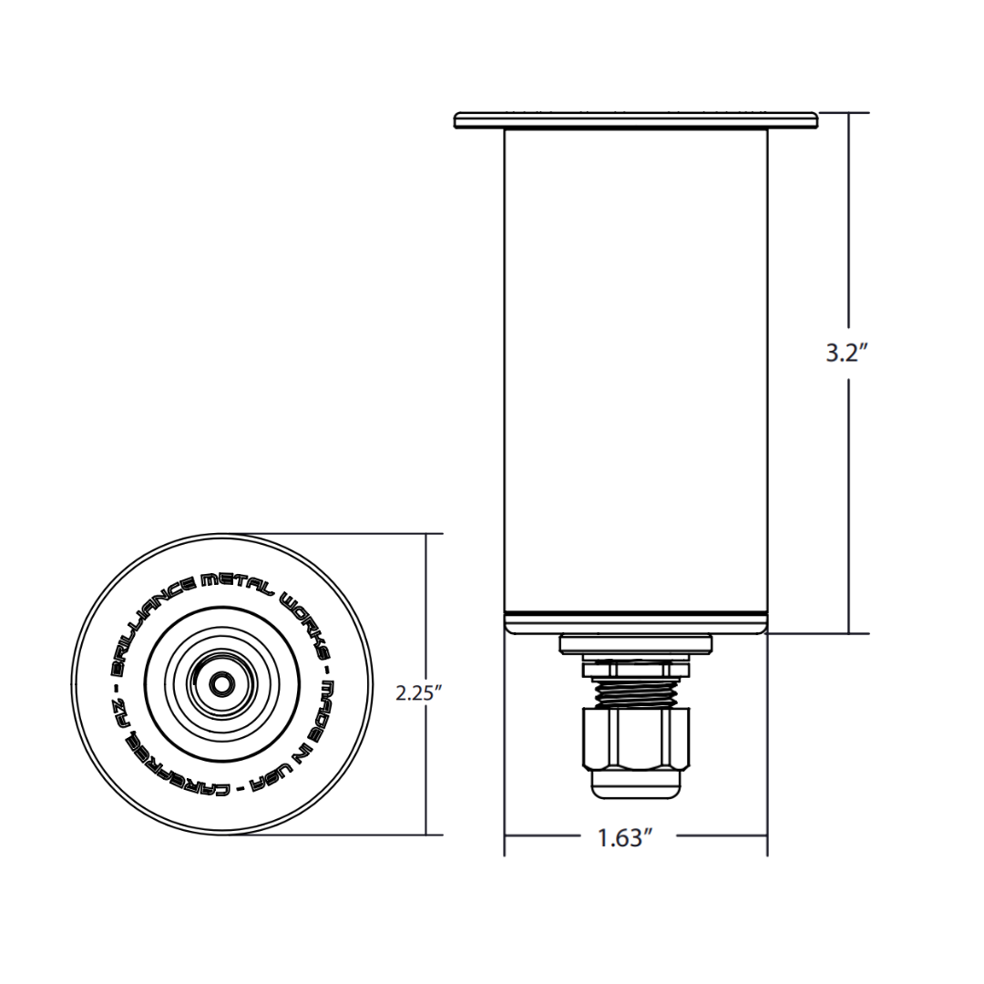 Brilliance Congaree Flange Low Voltage MR11 Brass Flat-Top In-Ground Well Light Outdoor Landscape Lighting