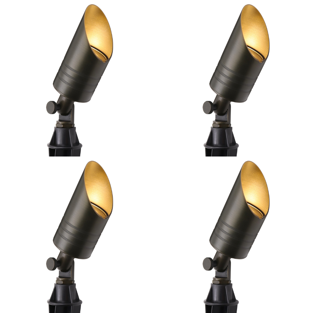 AL06B with MR16 5W 3000K 4x/8x/12x Package Low Voltage Brass Directional Spot Light Outdoor Landscape Lighting