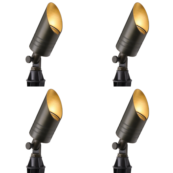 AL06B with MR16 5W 3000K 4x/8x/12x Package Low Voltage Brass Directional Spot Light Outdoor Landscape Lighting