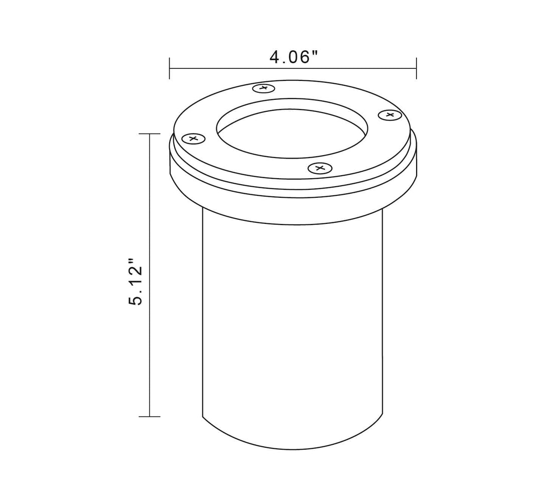 RGL8800 Cast Brass Bronze Low Voltage Round LED In-Ground Well Light IP65 Waterproof