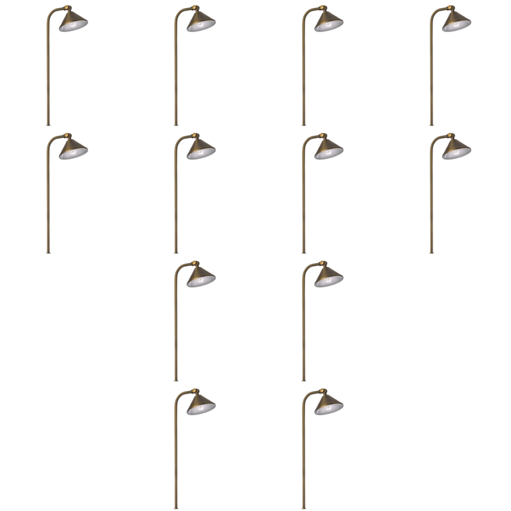 Tulay Bell Brass Path Light 4x/8x/12x G4 2W Dimmable 2700K Package Low Voltage Landscape Lighting