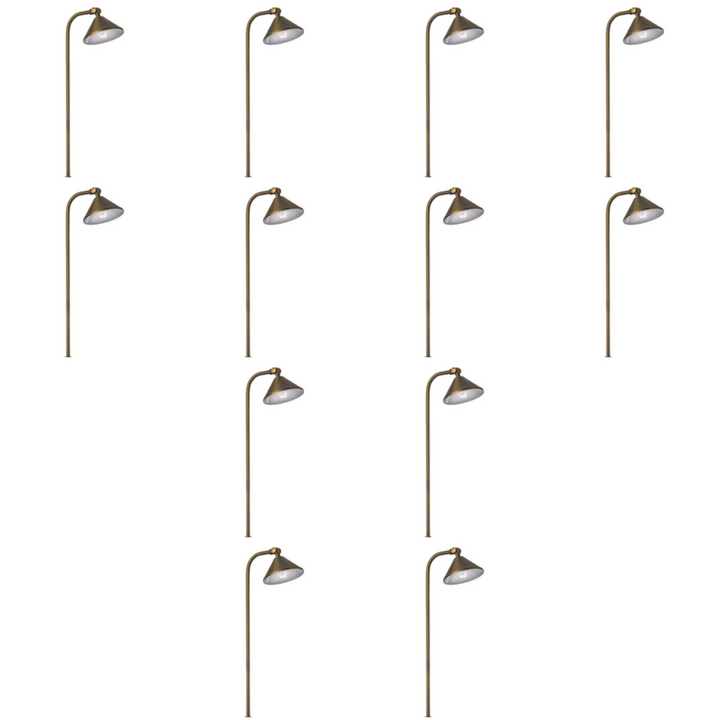 Tulay Bell Brass Path Light 4x/8x/12x G4 2W Dimmable 2700K Package Low Voltage Landscape Lighting