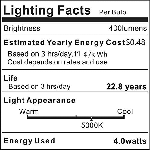 4-Pack T10 12V AC/DC LED E26 Standard Base Light Bulbs Energy Saving Light Bulb for RV, Landscape and Post Lighting Package