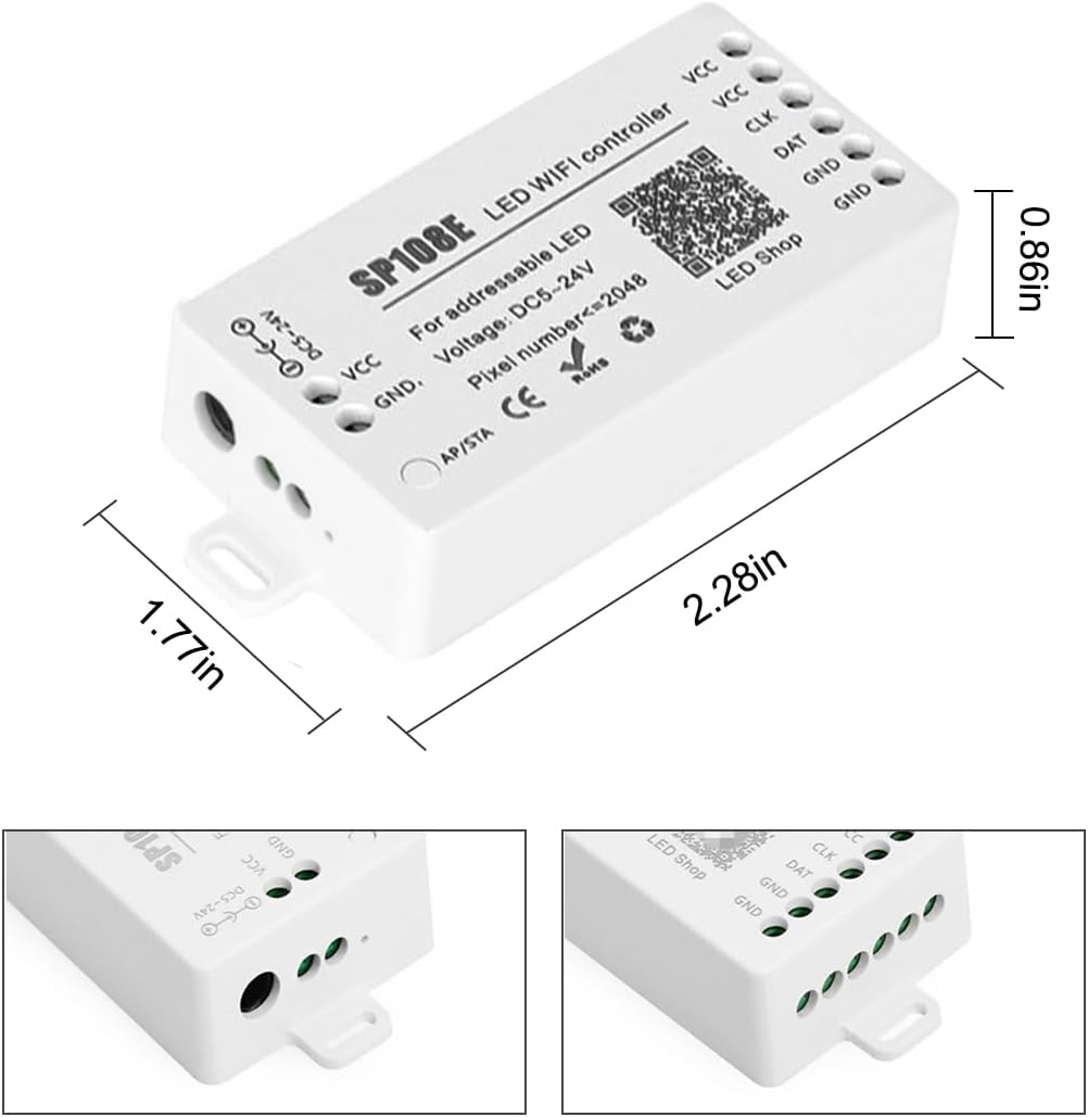 Tira de luces LED Miboxer WL5, controlador 5 en 1 para 5050 3528 2835, Control de aplicaciones para teléfonos inteligentes