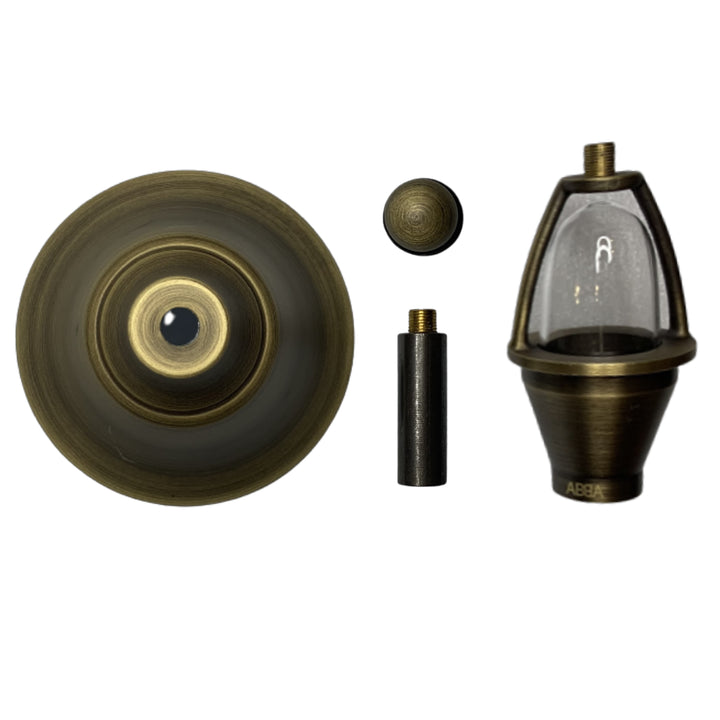 PLB17 4x/8x/12x Package  Cast Brass LED Bell Shaped Lamp Ready Low Voltage Pathway Outdoor Landscape Lighting Fixture 3W 3000K Bulb