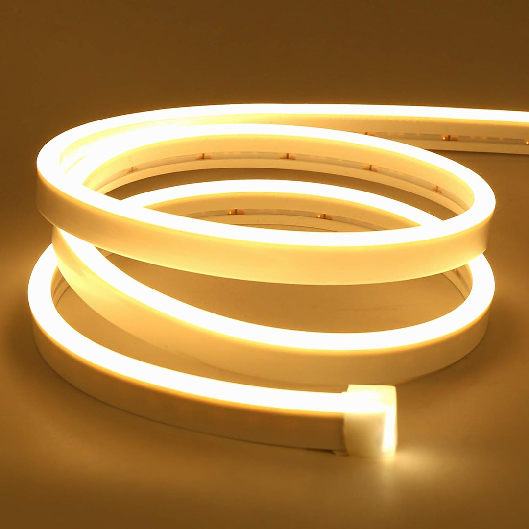 SLN02 Dotless COB Single Color Neon LED Strip Light 5M DC12V 36W IP65 Outdoor Rated Dimmable Low Voltage Silicone Strip Light