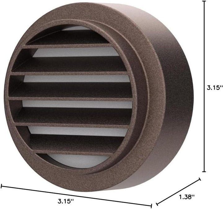 STAL02 Ventilatore Aluminum Round Surface Mount Integrated 3W 3000K LED Deck Light Low Voltage Landscape Lighting