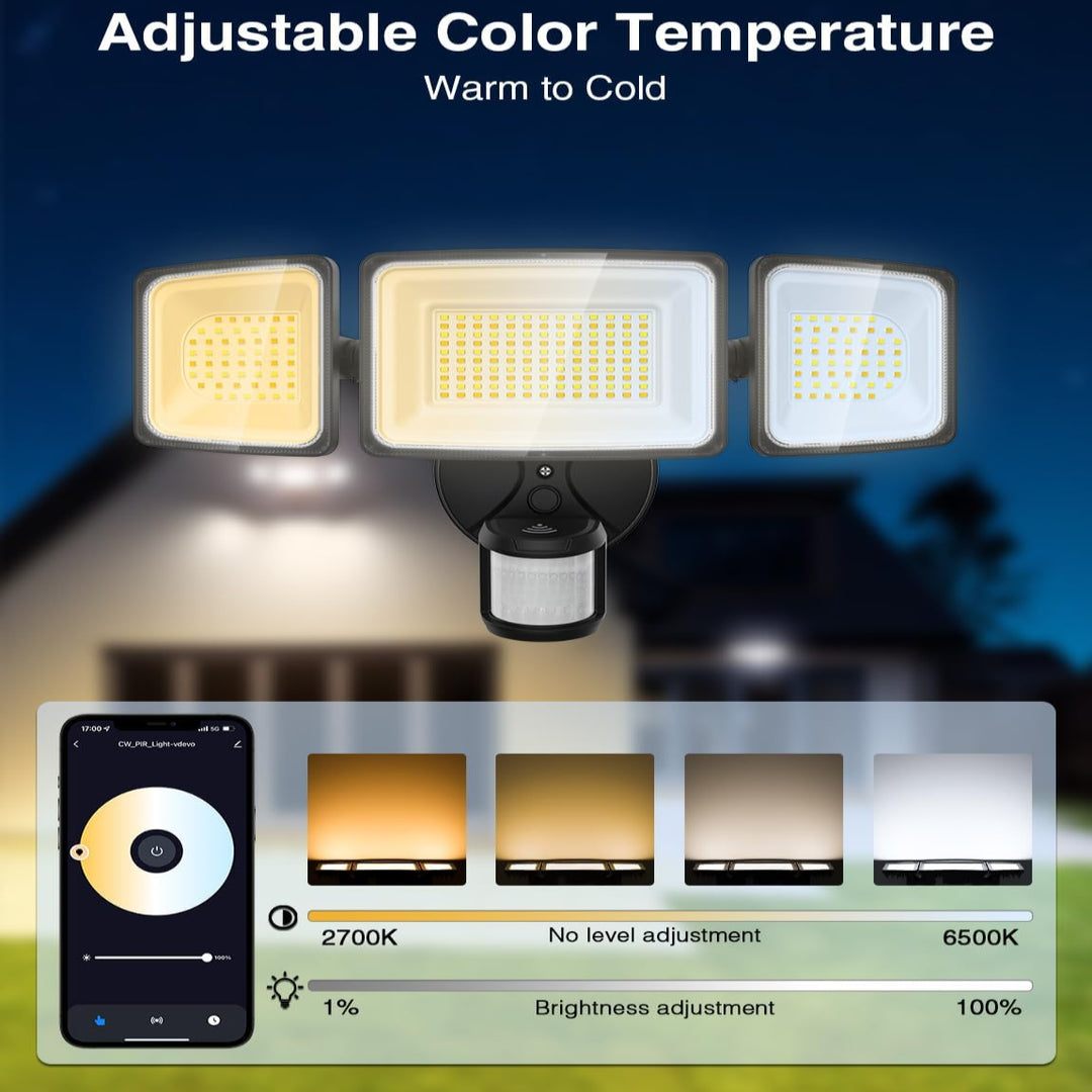 MLW3 Impermeable 30W LED Luces de inundación de seguridad para exteriores con sensor de movimiento