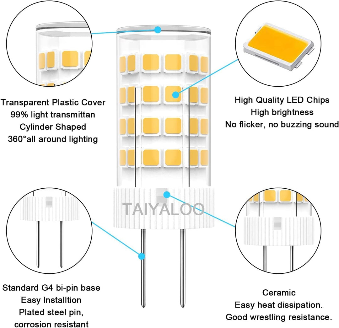 6x/10x G4 5W Bi Pin 3000K/4000K/5000K LED Capsule 12V Bulb Energy Efficient Light IP65 Waterproof