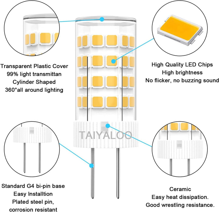 6x/10x G4 5W Bi Pin 3000K/4000K/5000K LED Capsule 12V Bulb Energy Efficient Light IP65 Waterproof