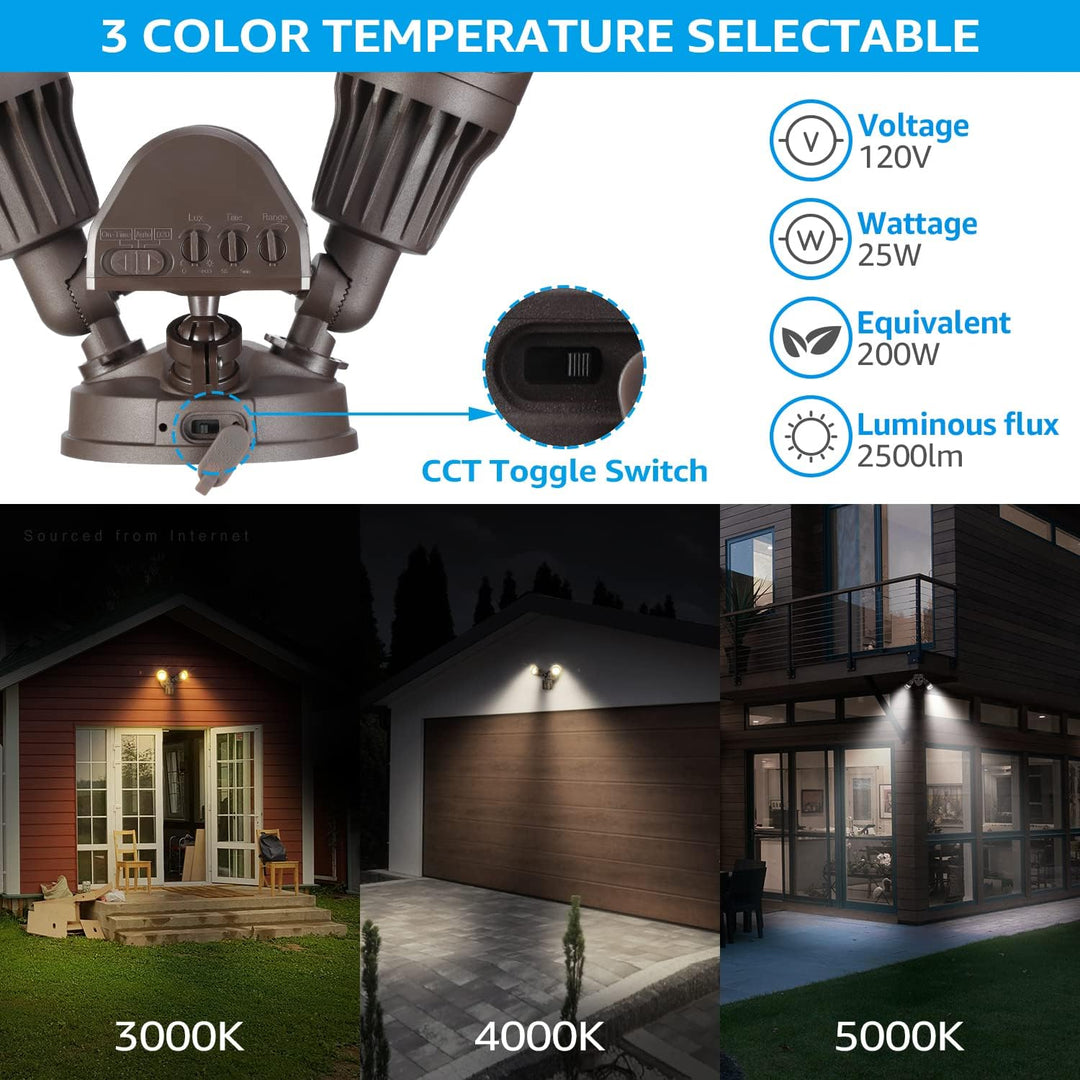 MLW3 Impermeable 30W LED Luces de inundación de seguridad para exteriores con sensor de movimiento