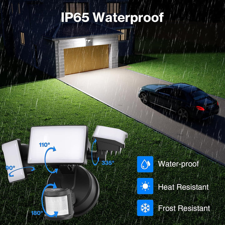 MLW3 Impermeable 30W LED Luces de inundación de seguridad para exteriores con sensor de movimiento