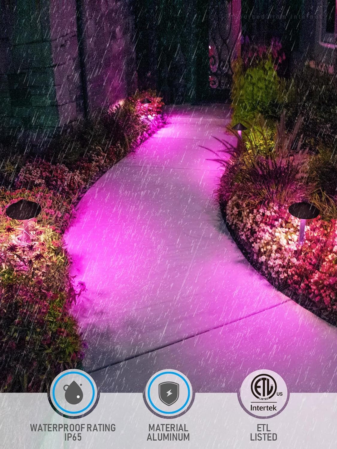 ALRP10 LED Landscape Smart Color-Changing Pathway Lights Package, Adjustable 3000K-5000K 5W 12-24V AC/DC Low Voltage Oil-Rubbed Bronze Mushroom Outdoor Landscape Lighting