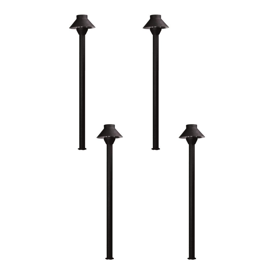 KL303 4x/8x/12x Package 12V AC/DC Aluminum Low Voltage Landscape Lighting Small Hat Mushroom Path Light 3W 3000K Bulb