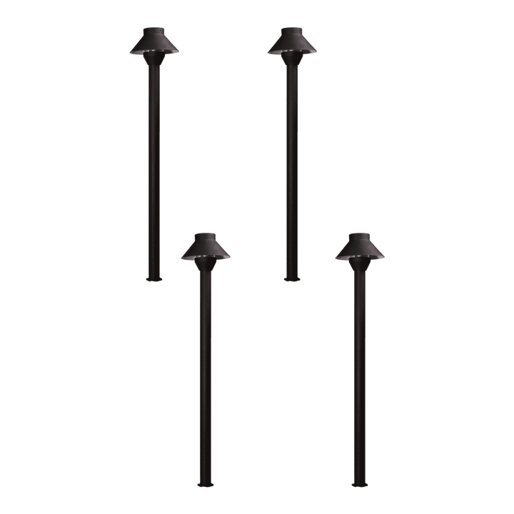 KL303 4x/8x/12x Package 12V AC/DC Aluminum Low Voltage Landscape Lighting Small Hat Mushroom Path Light 3W 3000K Bulb