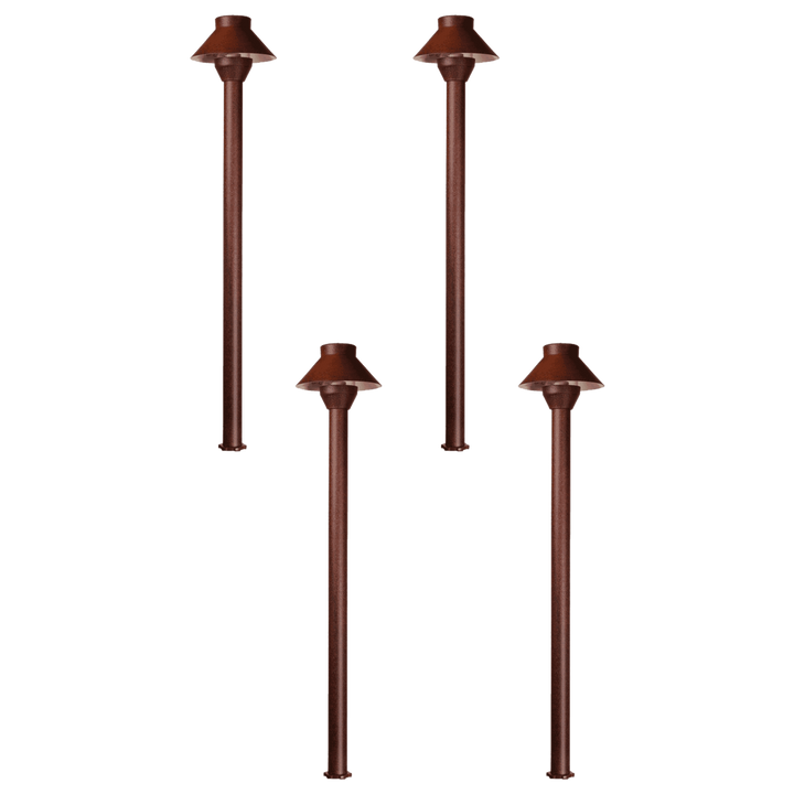 KL303 4x/8x/12x Package 12V AC/DC Aluminum Low Voltage Landscape Lighting Small Hat Mushroom Path Light 3W 3000K Bulb