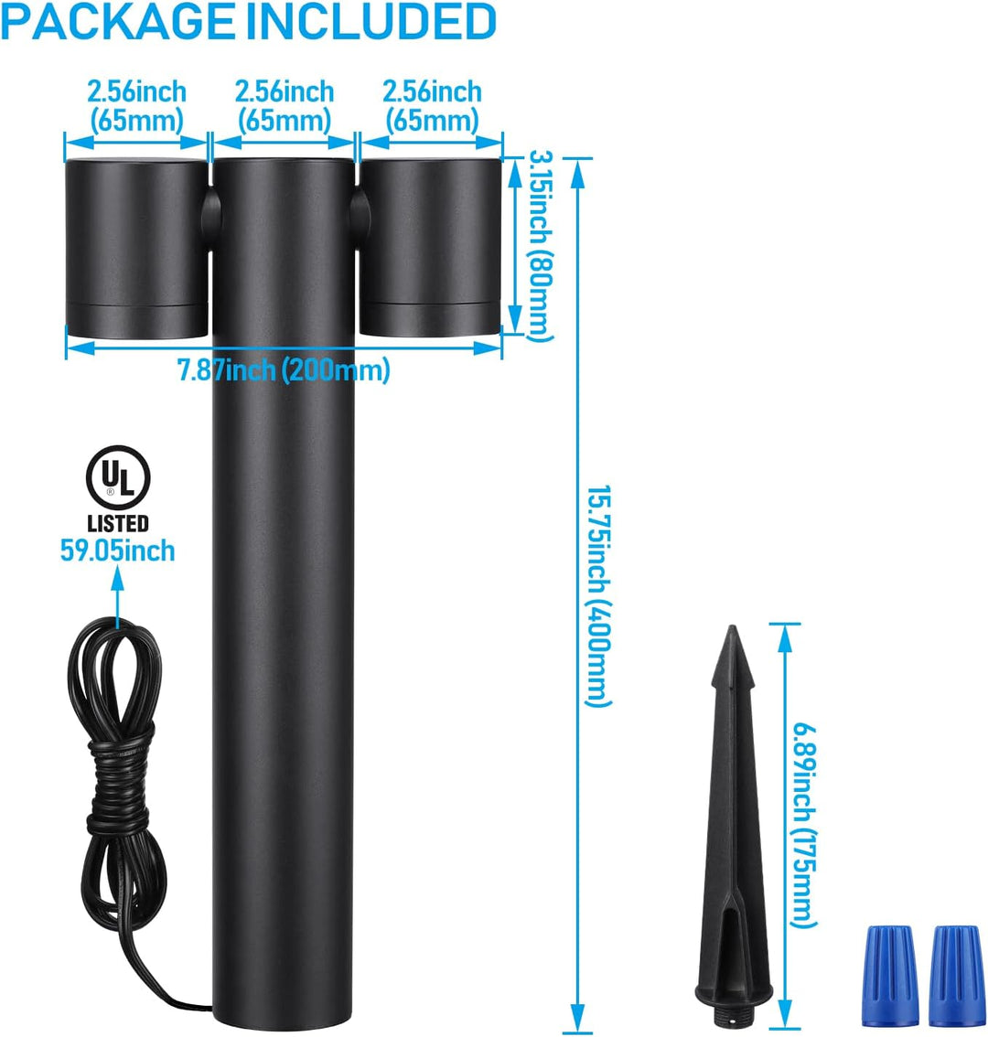 ALPR10 10W RGBCW Bluetooth Smart LED Landscape Pathway Light 2x or 4x Package, 12V-24V AC/DC 400LM