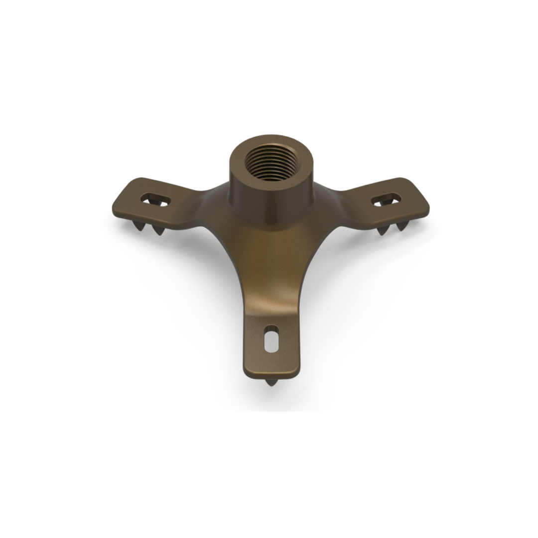 A02 Brass Surface Mount Y Bracket for Landscape Lighting Fixture