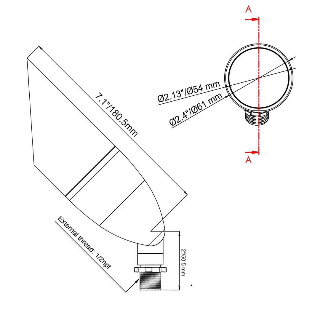 AL15B MR16 Low Voltage Brass Directional Spot Light Outdoor Landscape Lighting