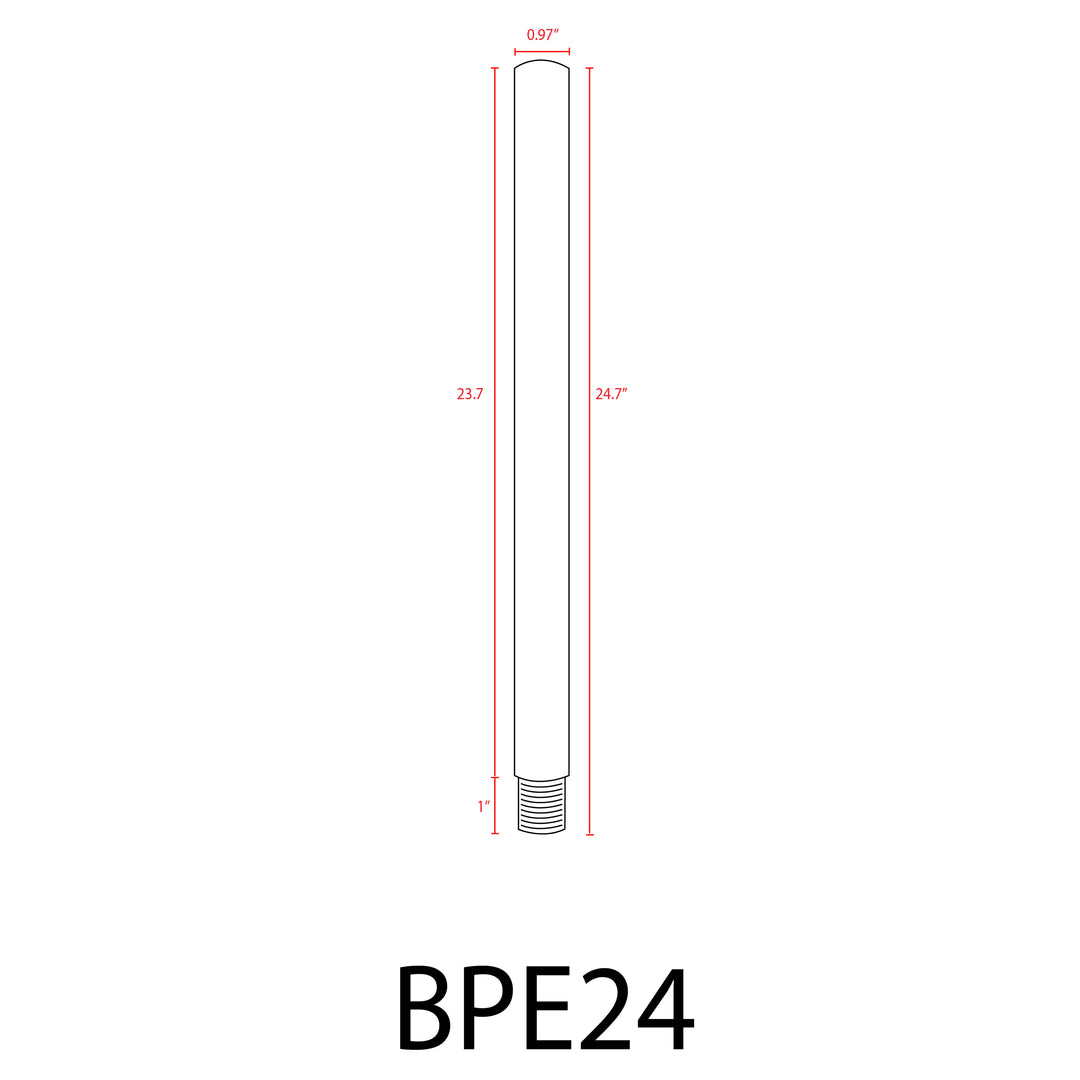 Extensión de poste de latón fundido BPE de 12" o 24" | Accesorio de iluminación de paisaje