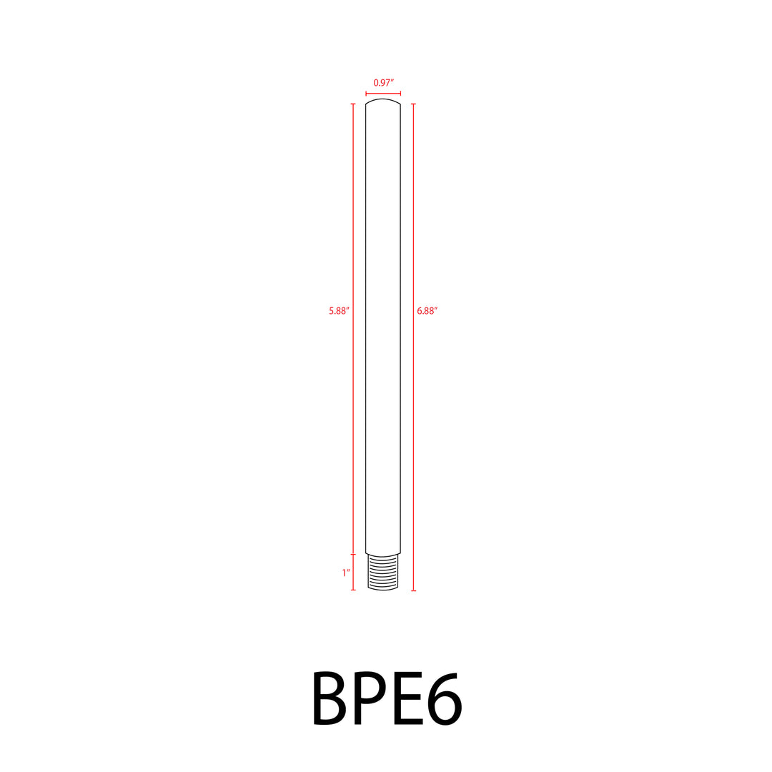 Extensión de poste de latón fundido BPE de 12" o 24" | Accesorio de iluminación de paisaje