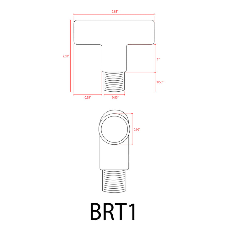 BRT1 Cast Brass T-Bar Coupling | Landscape Lighting Accessory