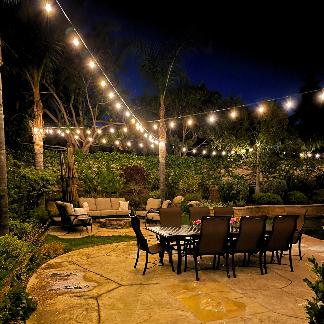 SL101 LED Low Voltage Bistro String Lights 48 FT Outdoor Weatherproof 12V Edison Bulbs