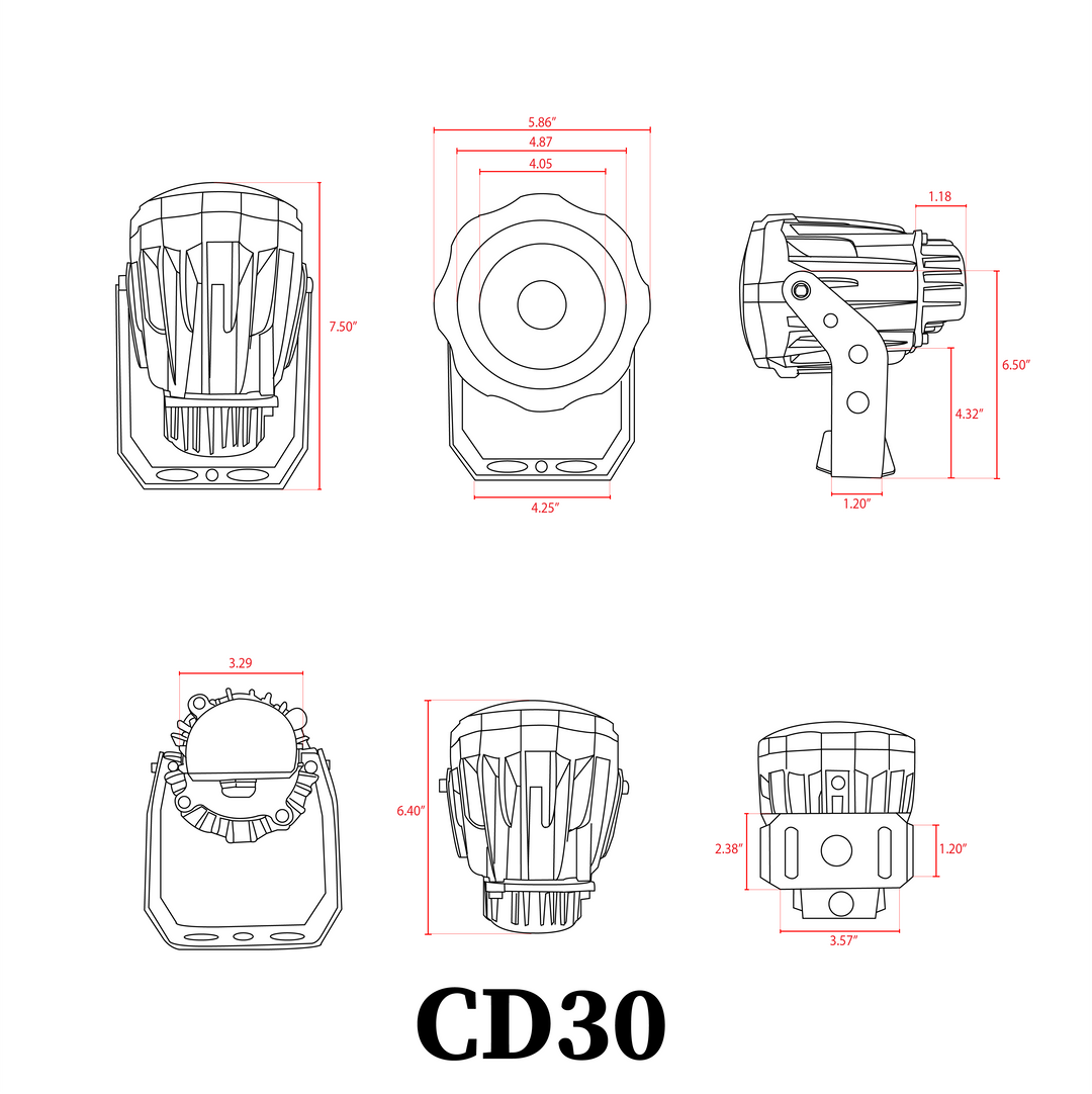 CD30 Cast Aluminum Spot Light | 30W Integrated LED Low Voltage Landscape Light