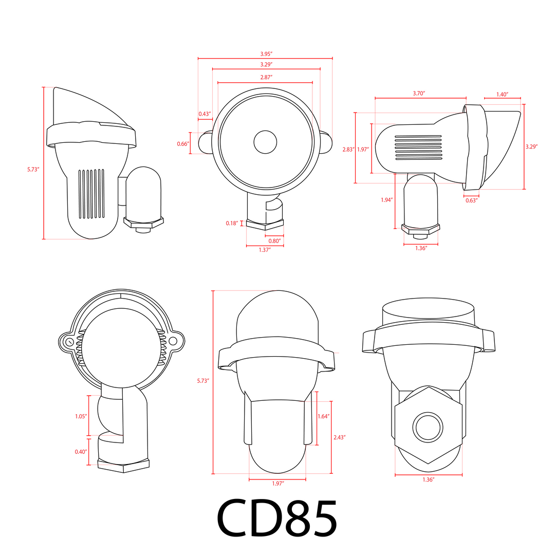 CD85 Cast Aluminum Spot Light | 10W Integrated LED Low Voltage Landscape Light