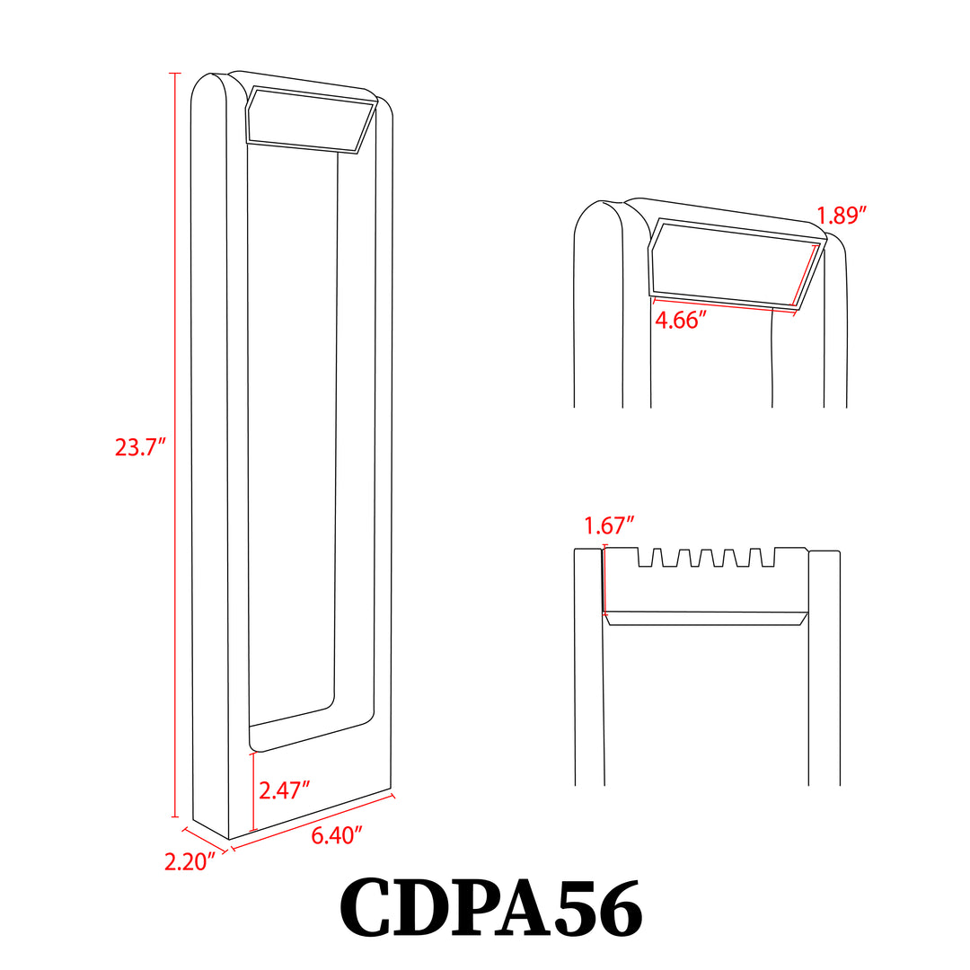 CDPA56 Cast Aluminum Path Light | 8W Integrated LED Low Voltage Landscape Light