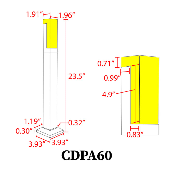 CDPA60 Cast Aluminum Path Light | 10W Integrated LED Low Voltage Landscape Light