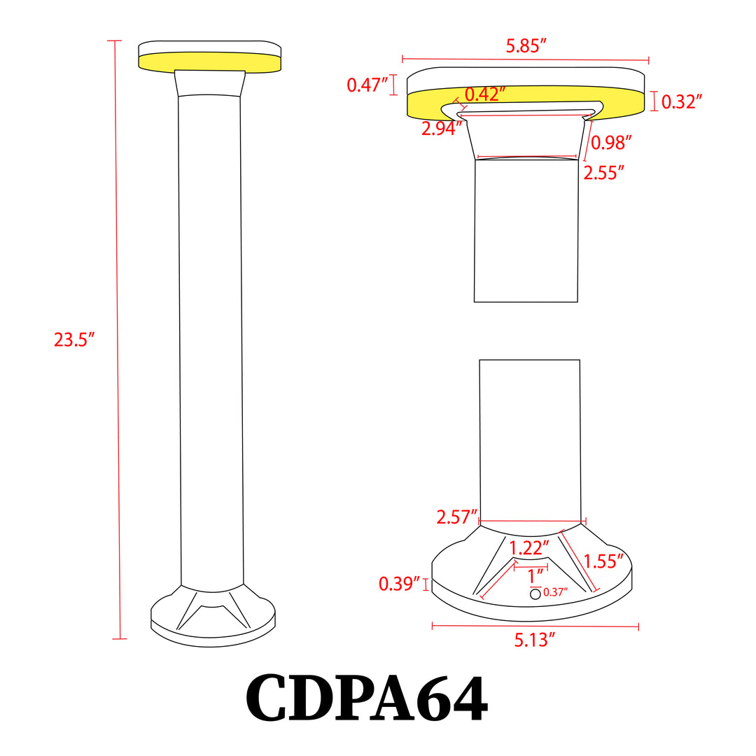 CDPA64 Cast Aluminum Path Light | 12W Integrated LED Low Voltage Landscape Light