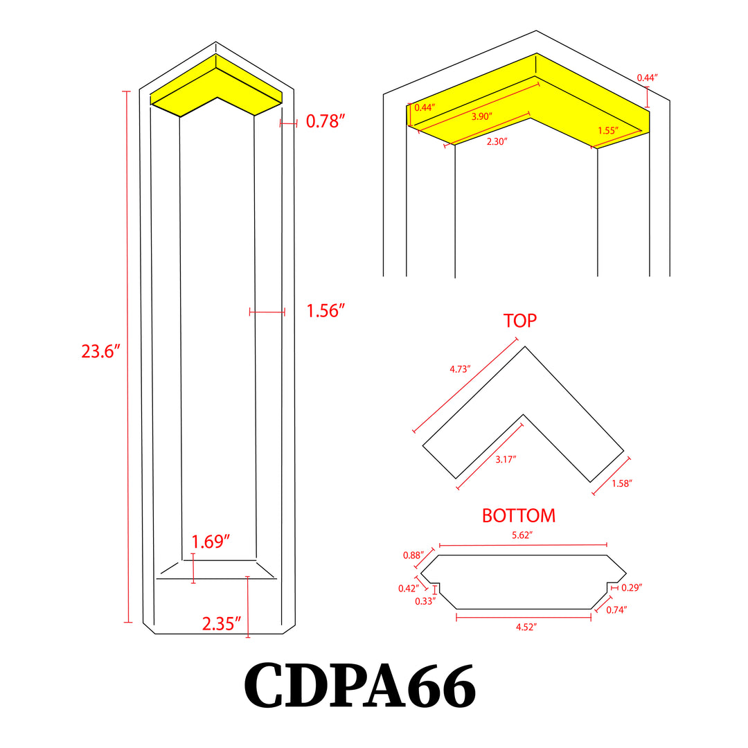 Luz para senderos de aluminio fundido CDPA66 | Luz de paisaje de bajo voltaje LED integrada de 10W