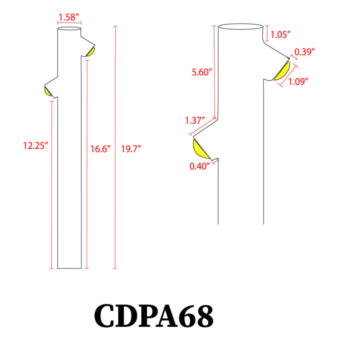 Luz para senderos de aluminio fundido CDPA68 | Luz de paisaje de bajo voltaje LED integrada de 6W