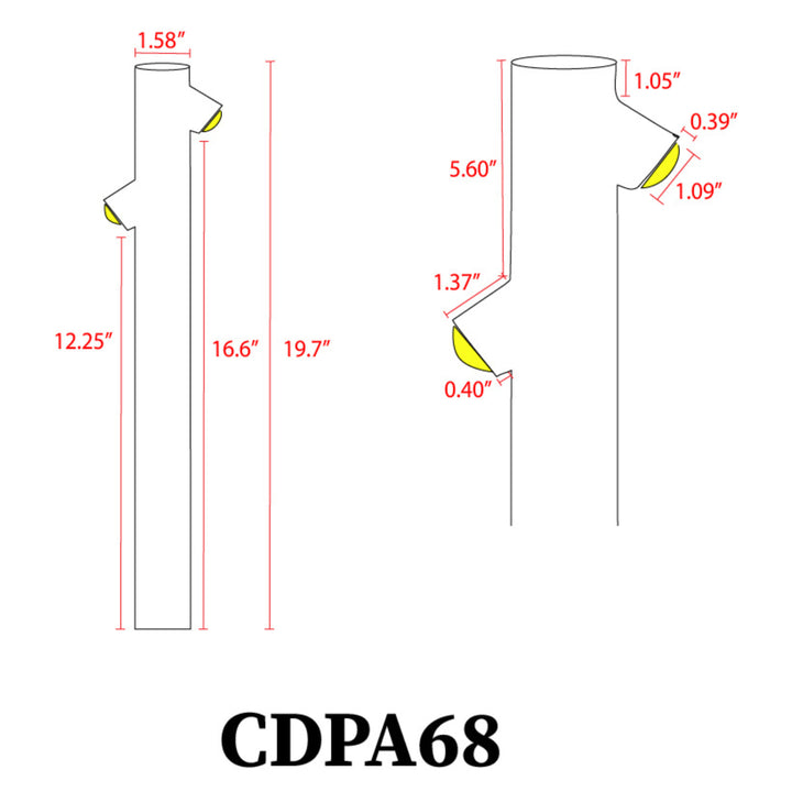 CDPA68 Cast Aluminum Path Light | 6W Integrated LED Low Voltage Landscape Light