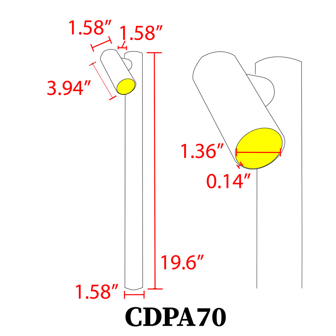 CDPA70 4x/8x/12x Package 3W LED Adjustable Directional Bollard Path Light Low Voltage Outdoor Landscape Lighting