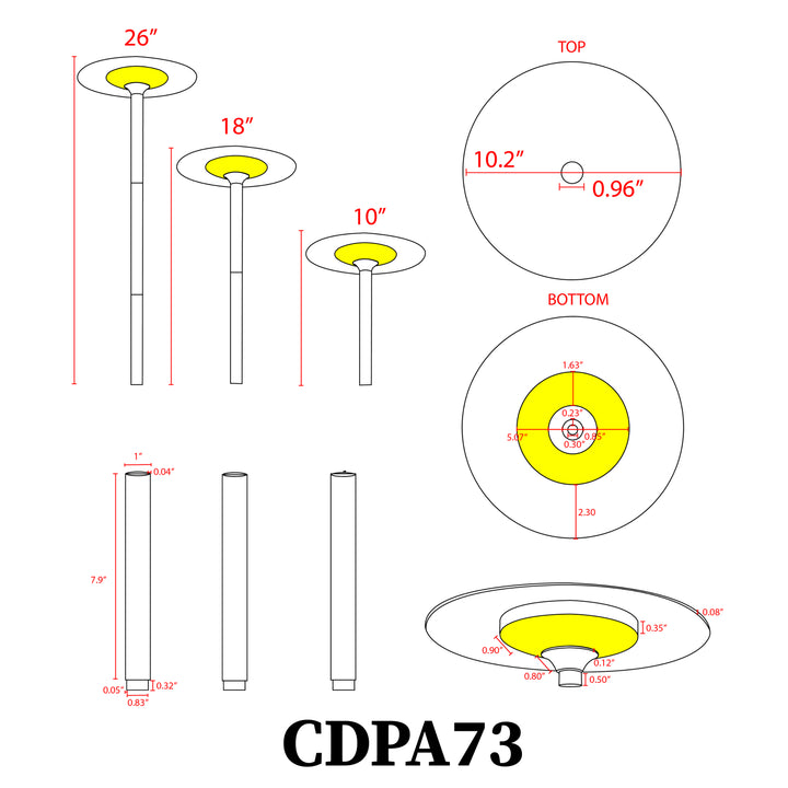 CDPA73 Heavy Duty Cast Aluminum Adjustable LED Outdoor Landscape Path Light