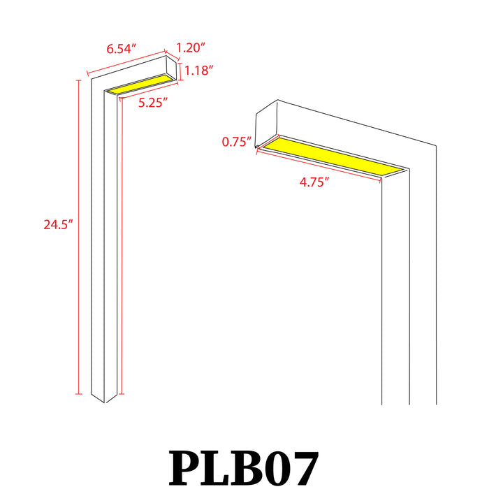 PLB07 4x/8x/12x Package Integrated 3W LED Brass L-Shaped Low Voltage Landscape Lighting Pathway Light