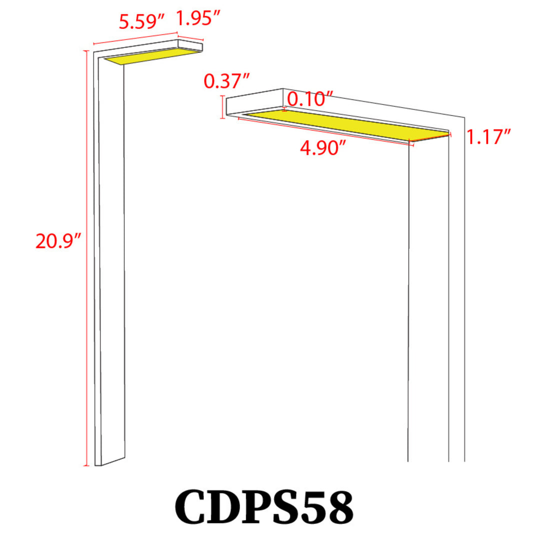 CDPS58 4x/8x/12x Package 3W Stainless Steel Directional Pathway Light LED Bollard Landscape Lighting