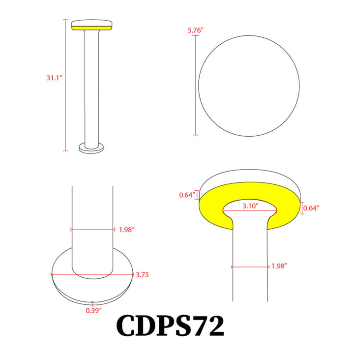 CDPS72 Stainless Steel Path Light | 7W Integrated LED Low Voltage Landscape Light