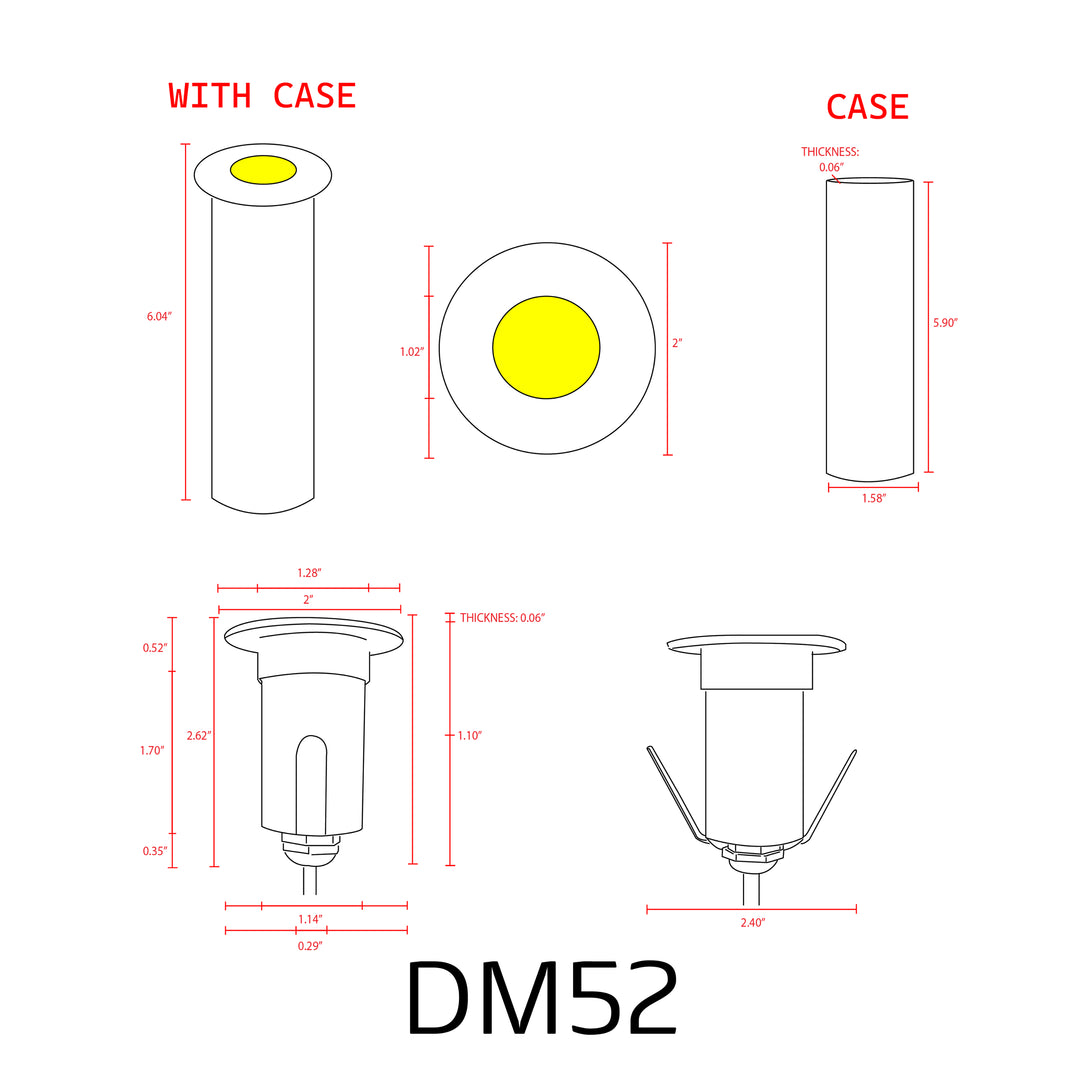 DM52 Stainless Steel In-Ground Well Light | 3W Integrated LED Low Voltage Landscape Light