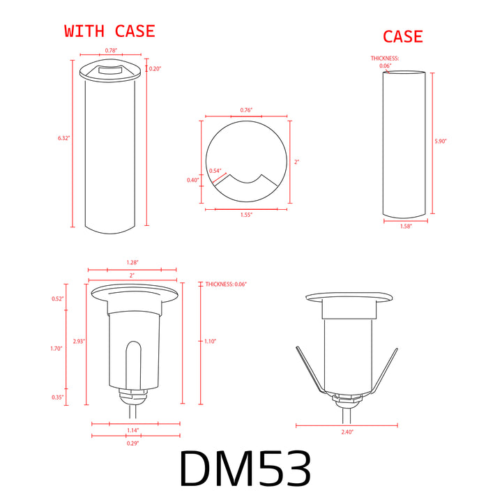 DM53 Stainless Steel In-Ground Well Light | 3W Integrated LED Low Voltage Landscape Light