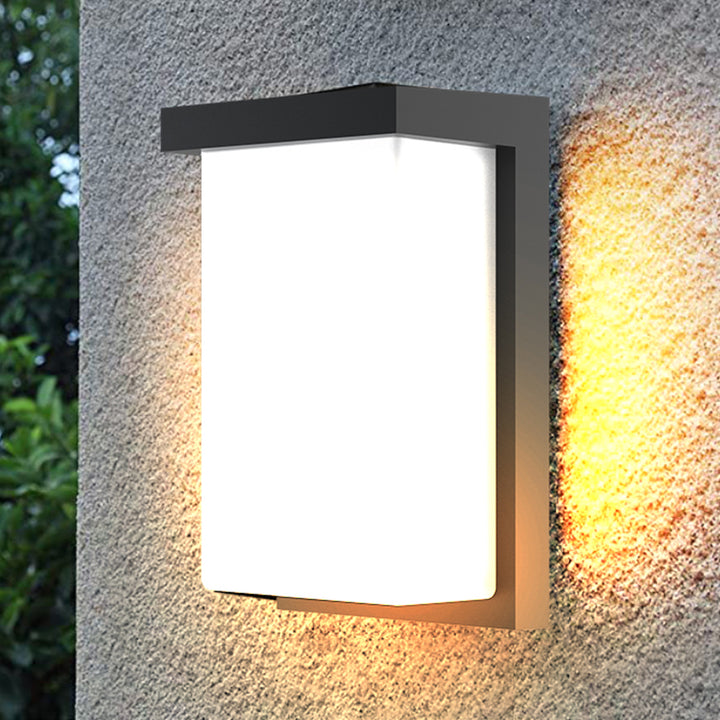 LED Wall Sconce Light 3CCT Selectable 3000K/4000K/5000K Integrated LED 3 Watts Selectable 12W/14W/16W Line Voltage 120V-277V AC IP66 Waterproof