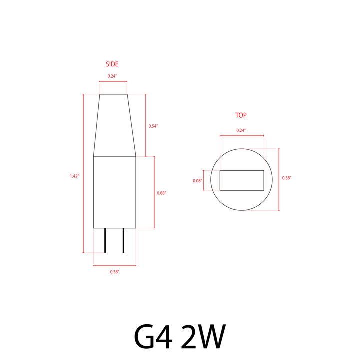 G4 2W/3W/3.5W 12V LED Bi-Pin Light Bulb | Landscape Lighting Accessory