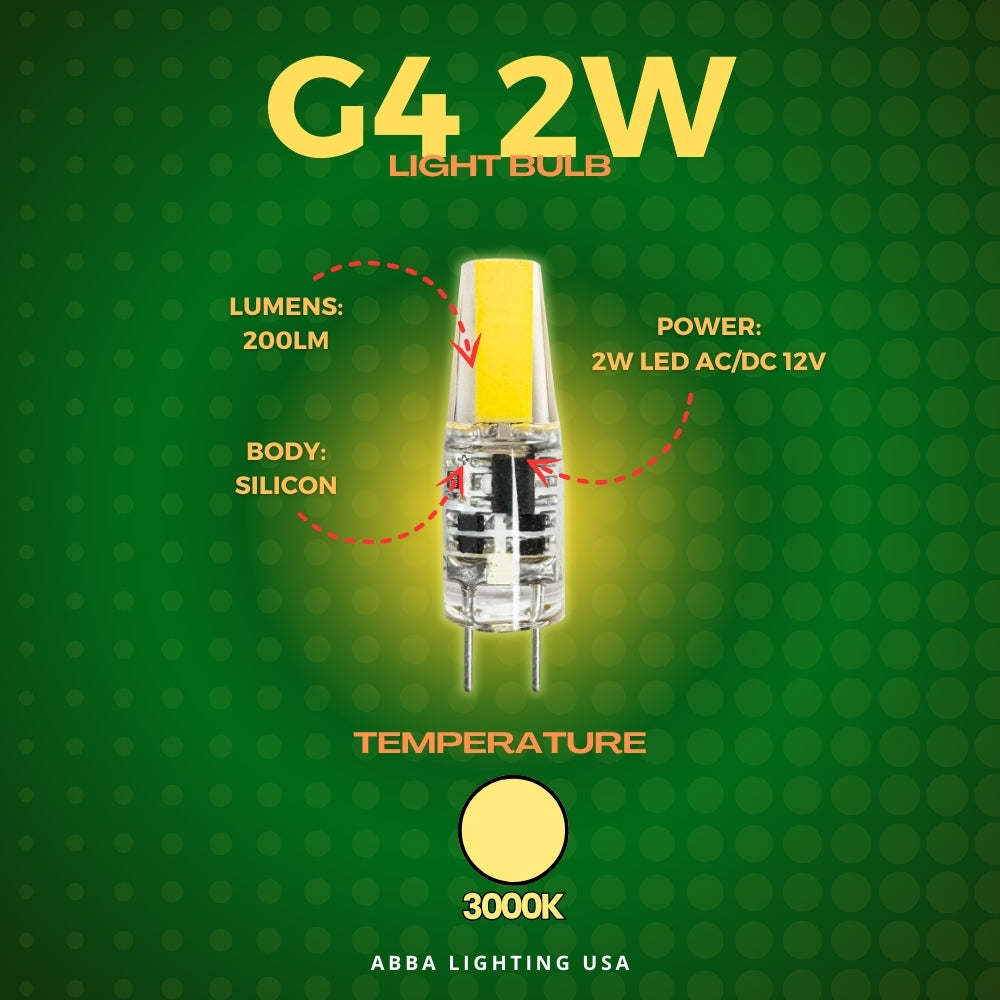 Bombilla LED G4 2W/3W/3.5W/5W 12V Bi-Pin | Accesorio de iluminación de paisaje